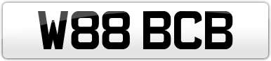 Plate image for registration plate W88BCB