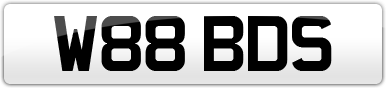 Plate image for registration plate W88BDS