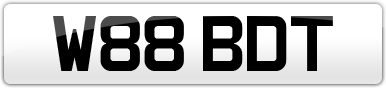 Plate image for registration plate W88BDT