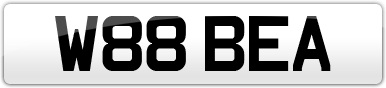 Plate image for registration plate W88BEA