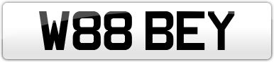 Plate image for registration plate W88BEY