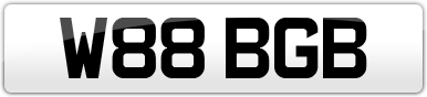 Plate image for registration plate W88BGB