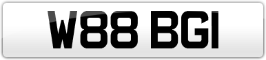 Plate image for registration plate W88BGI