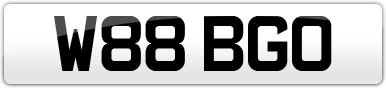 Plate image for registration plate W88BGO