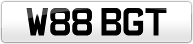 Plate image for registration plate W88BGT