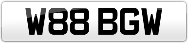 Plate image for registration plate W88BGW