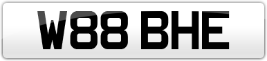 Plate image for registration plate W88BHE
