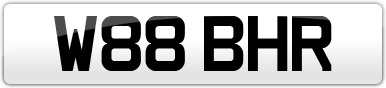 Plate image for registration plate W88BHR