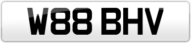 Plate image for registration plate W88BHV