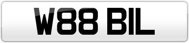Plate image for registration plate W88BIL