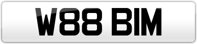 Plate image for registration plate W88BIM