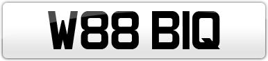 Plate image for registration plate W88BIQ