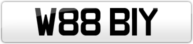 Plate image for registration plate W88BIY