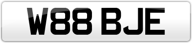 Plate image for registration plate W88BJE