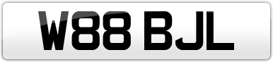 Plate image for registration plate W88BJL