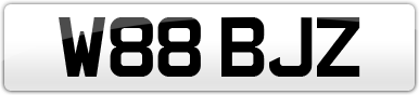 Plate image for registration plate W88BJZ