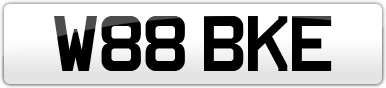 Plate image for registration plate W88BKE