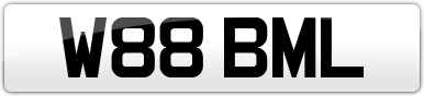 Plate image for registration plate W88BML