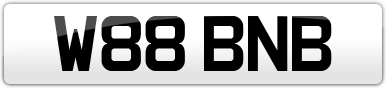 Plate image for registration plate W88BNB