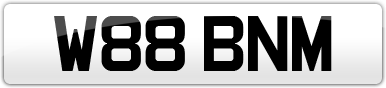 Plate image for registration plate W88BNM