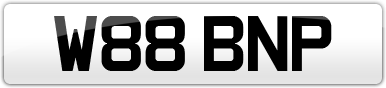Plate image for registration plate W88BNP