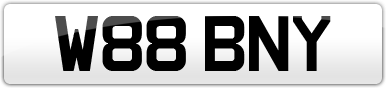 Plate image for registration plate W88BNY