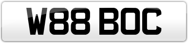 Plate image for registration plate W88BOC