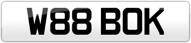 Plate image for registration plate W88BOK
