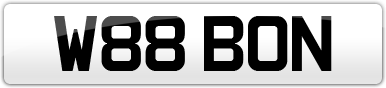 Plate image for registration plate W88BON