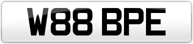 Plate image for registration plate W88BPE