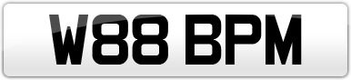 Plate image for registration plate W88BPM
