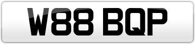 Plate image for registration plate W88BQP