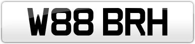 Plate image for registration plate W88BRH