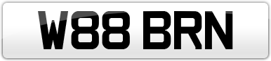 Plate image for registration plate W88BRN