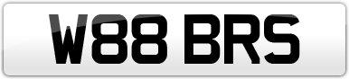 Plate image for registration plate W88BRS