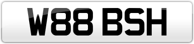 Plate image for registration plate W88BSH