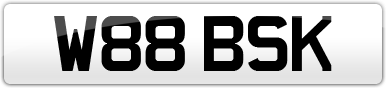 Plate image for registration plate W88BSK