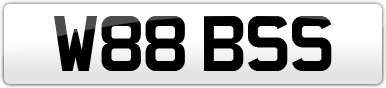Plate image for registration plate W88BSS