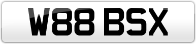 Plate image for registration plate W88BSX