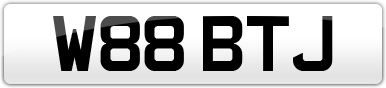 Plate image for registration plate W88BTJ