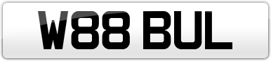 Plate image for registration plate W88BUL