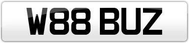 Plate image for registration plate W88BUZ