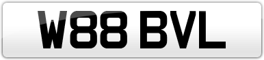 Plate image for registration plate W88BVL