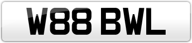 Plate image for registration plate W88BWL