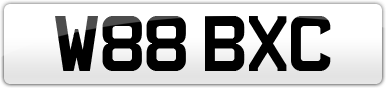 Plate image for registration plate W88BXC