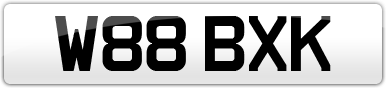 Plate image for registration plate W88BXK