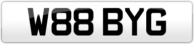 Plate image for registration plate W88BYG