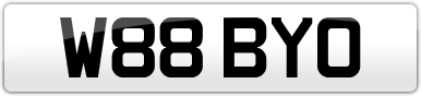Plate image for registration plate W88BYO