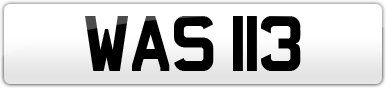 Plate image for registration plate WAS113