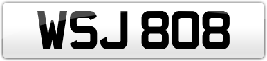 Plate image for registration plate WSJ808